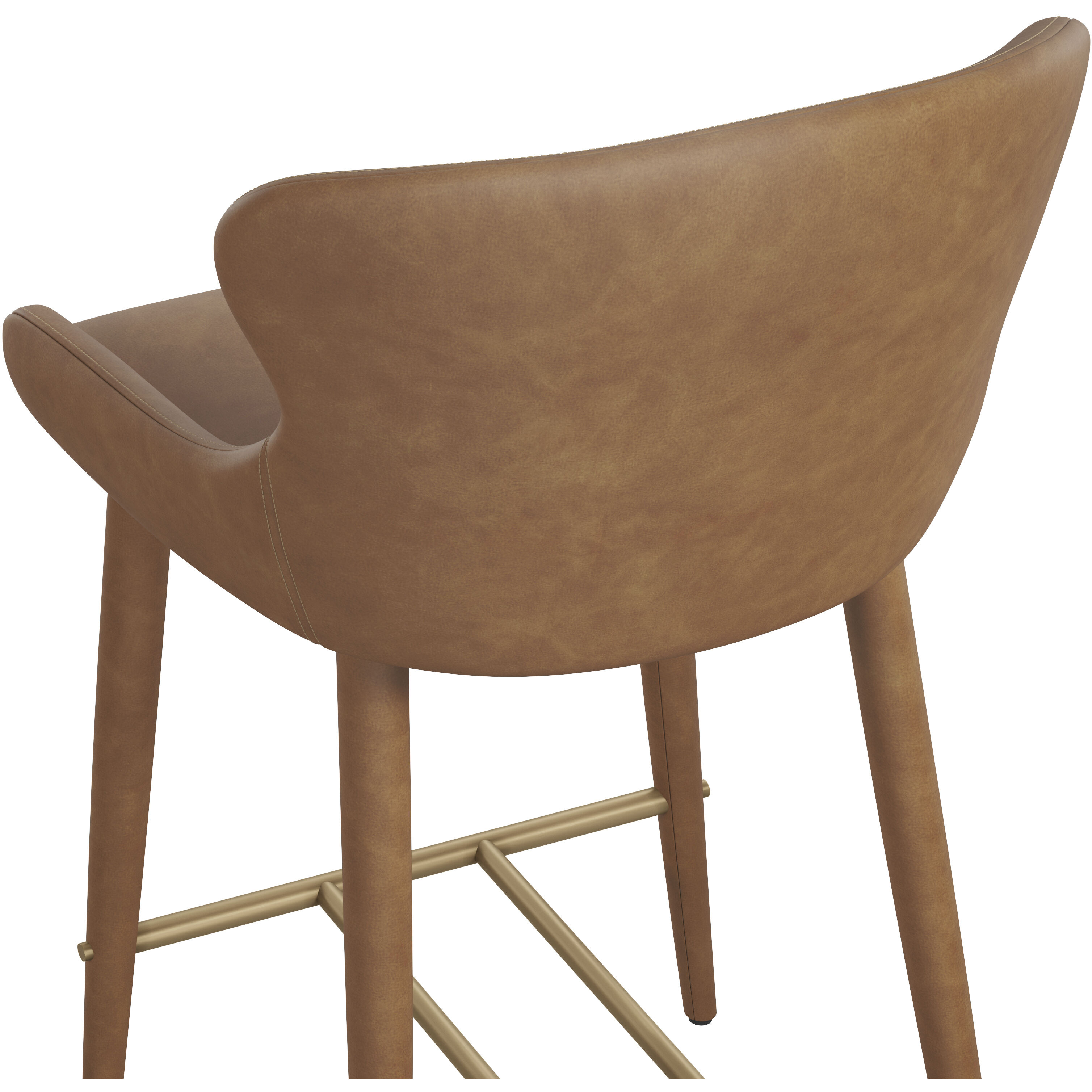 Evora 36.75 inch Milliken Cognac Counter Stool